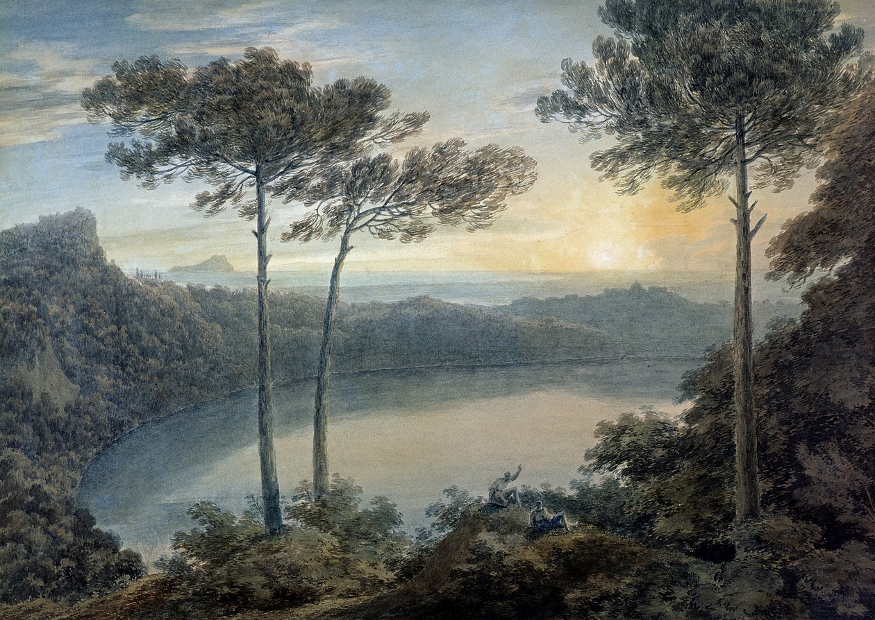 Lake Albano and Castel Gandolfo by John Robert Cozens