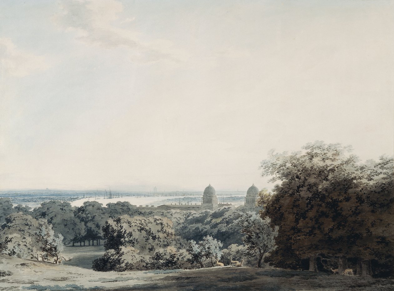 London from Greenwich Hill by John Robert Cozens