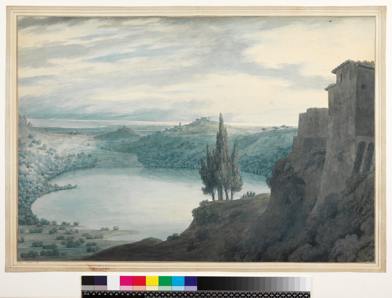 Lake Nemi, Campagna, Italy by John Robert Cozens