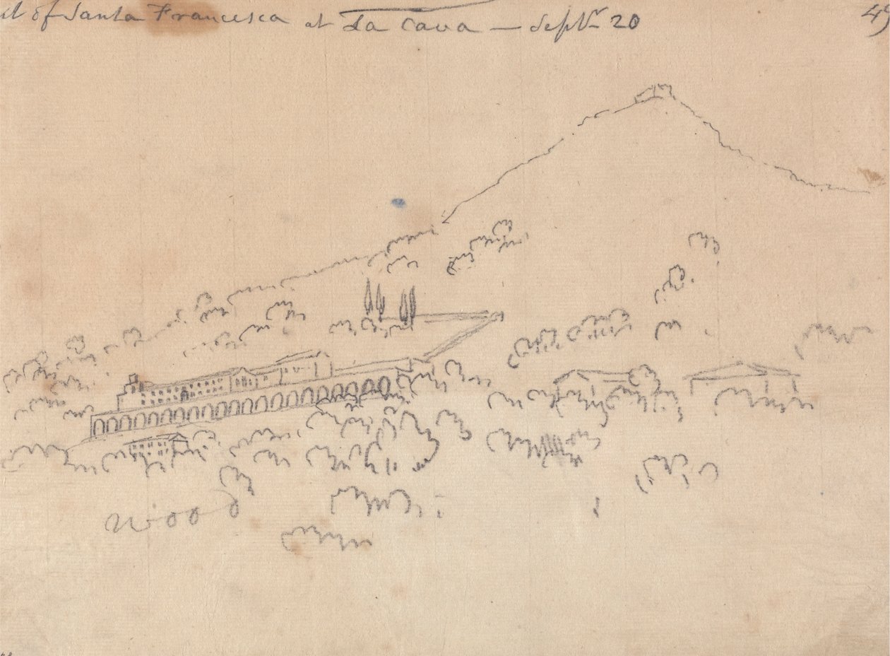 Santa Francesca at La Cava, September 20 by John Robert Cozens