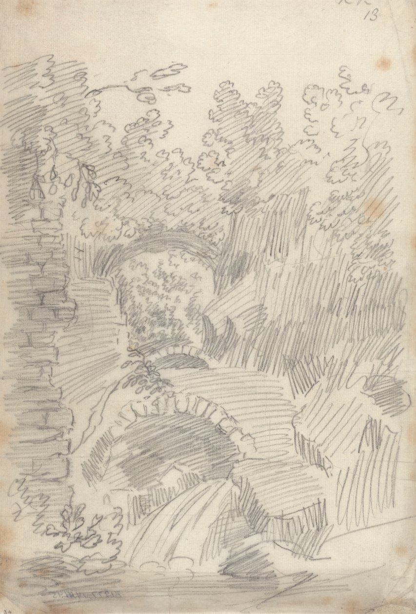 Terrano Bridge, Civita Castellana by John Robert Cozens