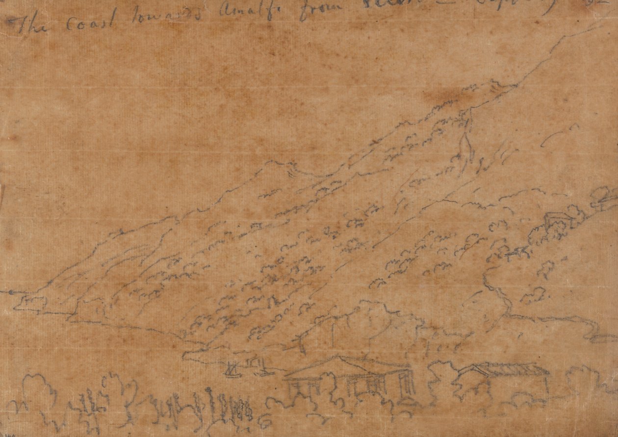 The Coast Towards Amalfi from Vietri, September 19 by John Robert Cozens