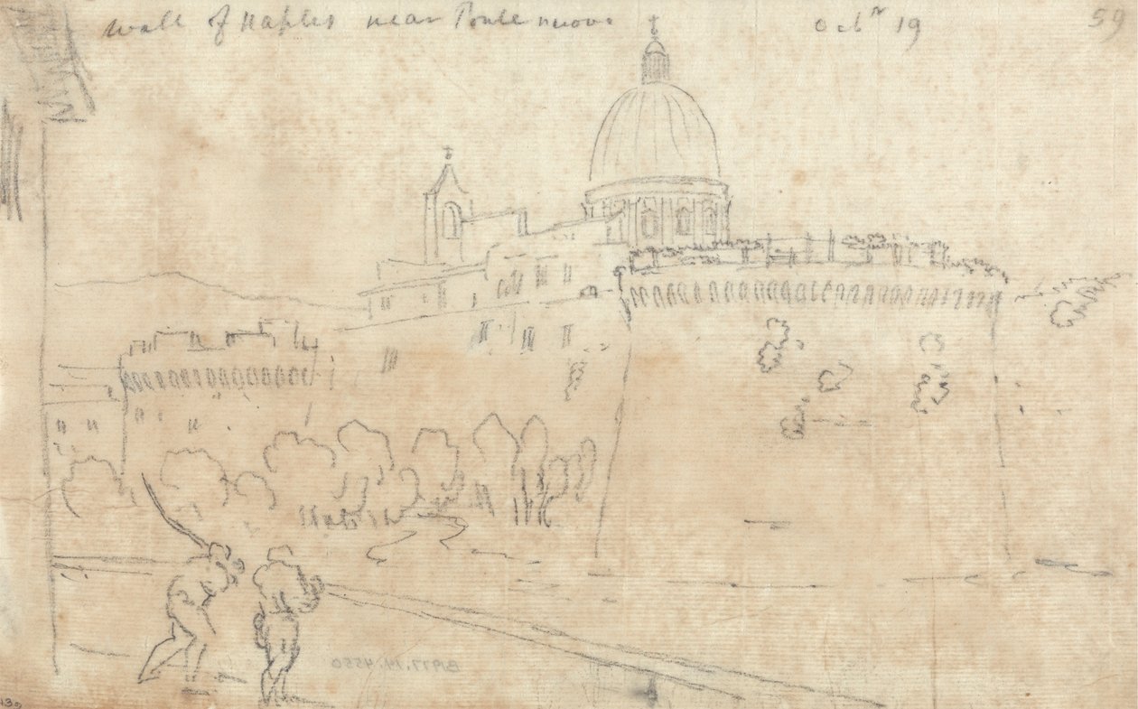 The Wall of Naples near Ponte Nuovo by John Robert Cozens