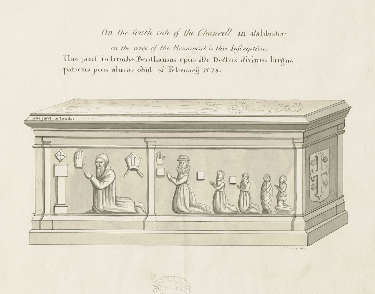 Eccleshall Church - Tomb of Bishop Bentham by John Robert Fernyhough