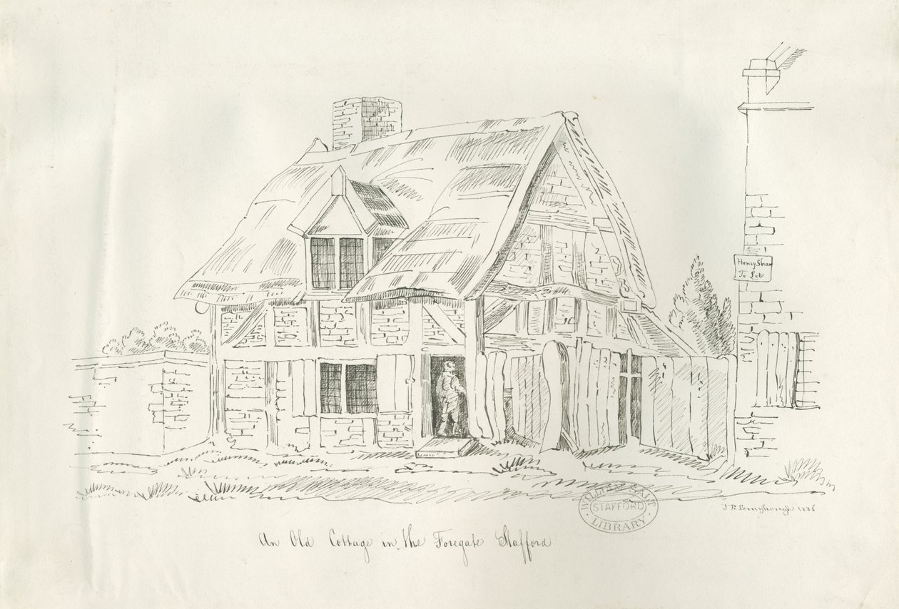 Stafford - Old Cottage in the Foregate by John Robert Fernyhough