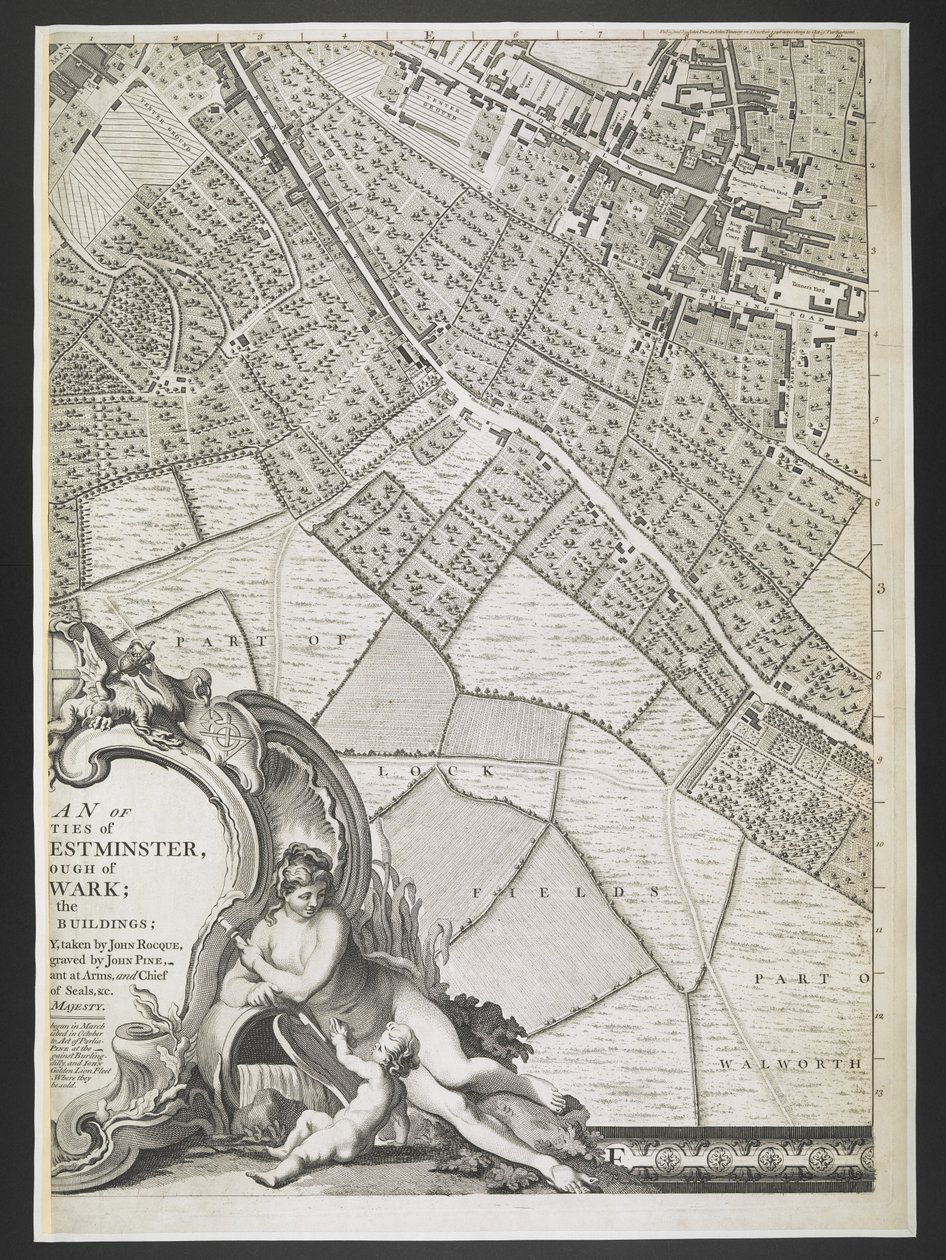 Plan of London, Part of Lock fields, A plan of the cities of London and ...