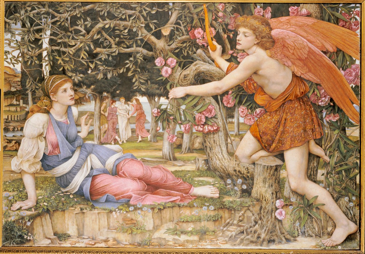 Love and the Maiden by John Roddam Spencer Stanhope