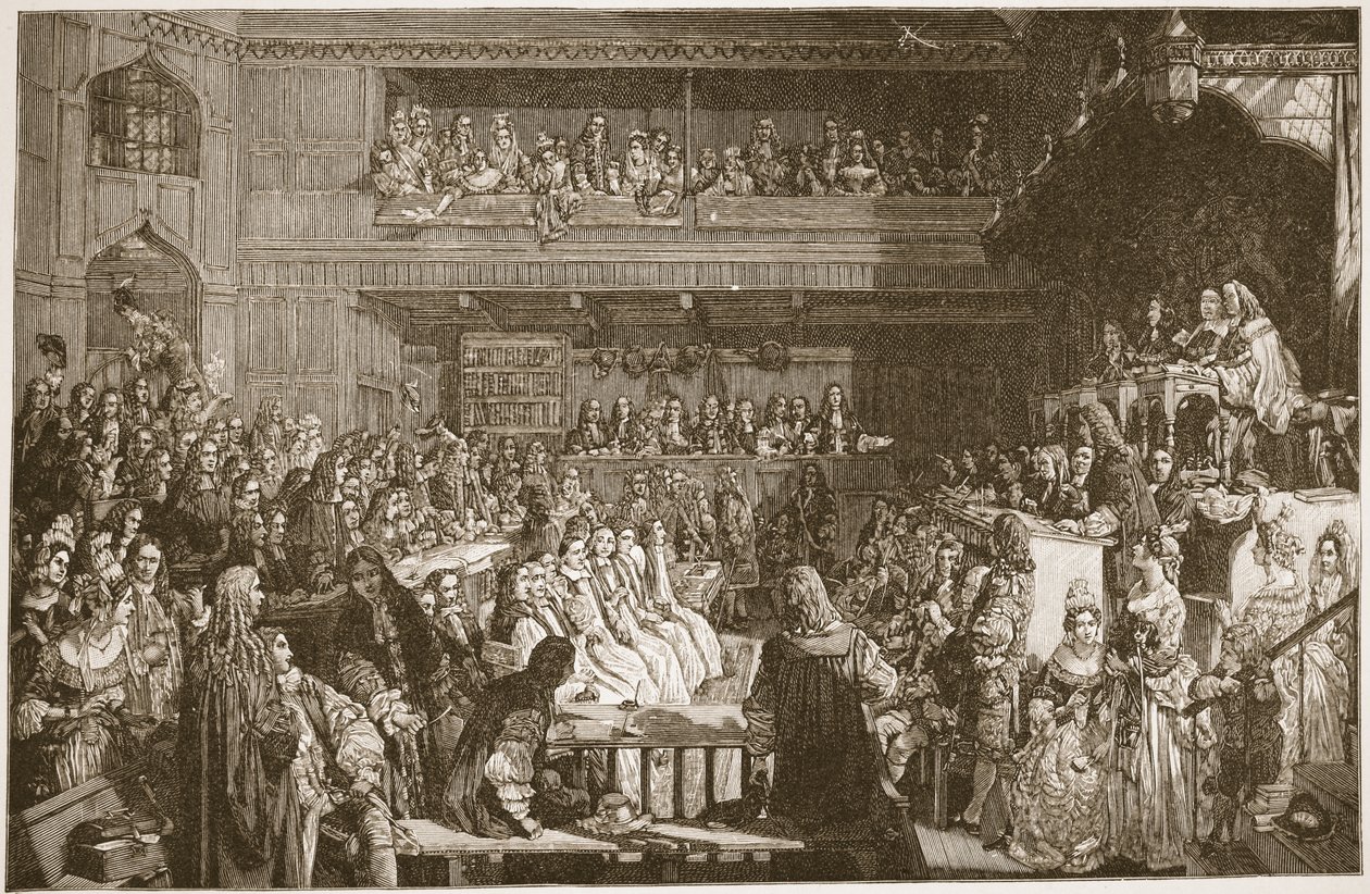 The Acquittal of the Seven Bishops, 1688, illustration from 