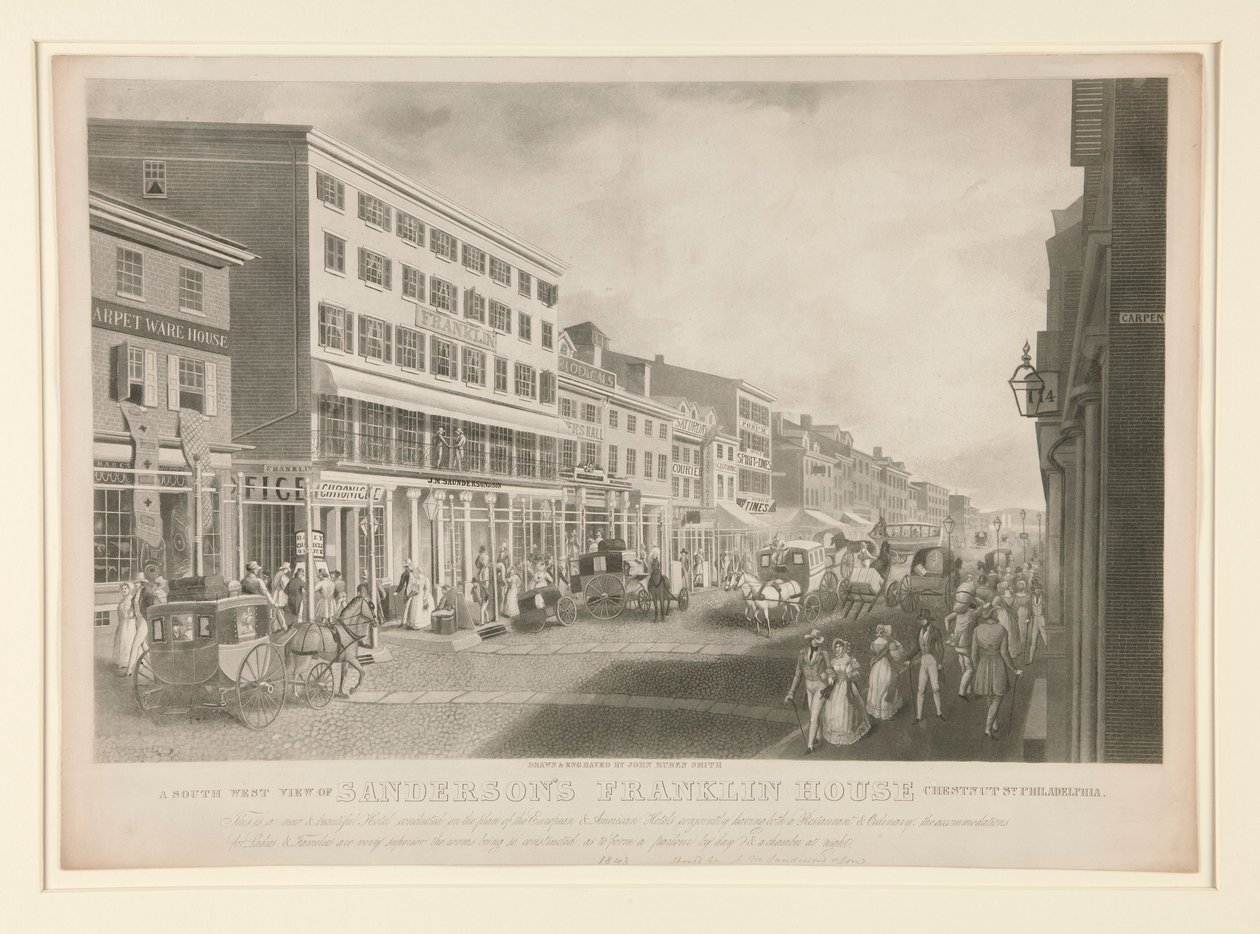 A South West View of Sanderson by John Rubens Smith