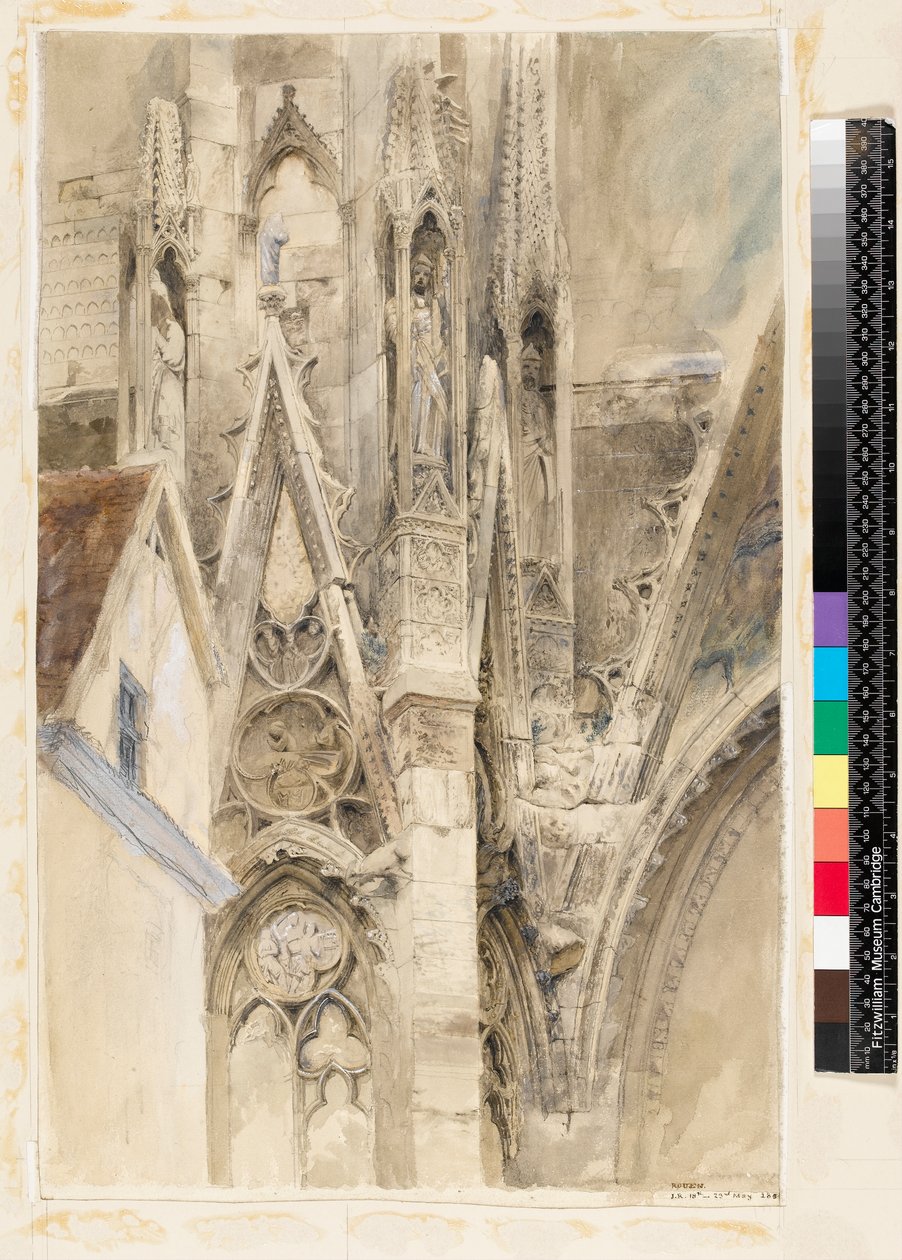 Entrance to South Transept of Rouen Cathedral by John Ruskin