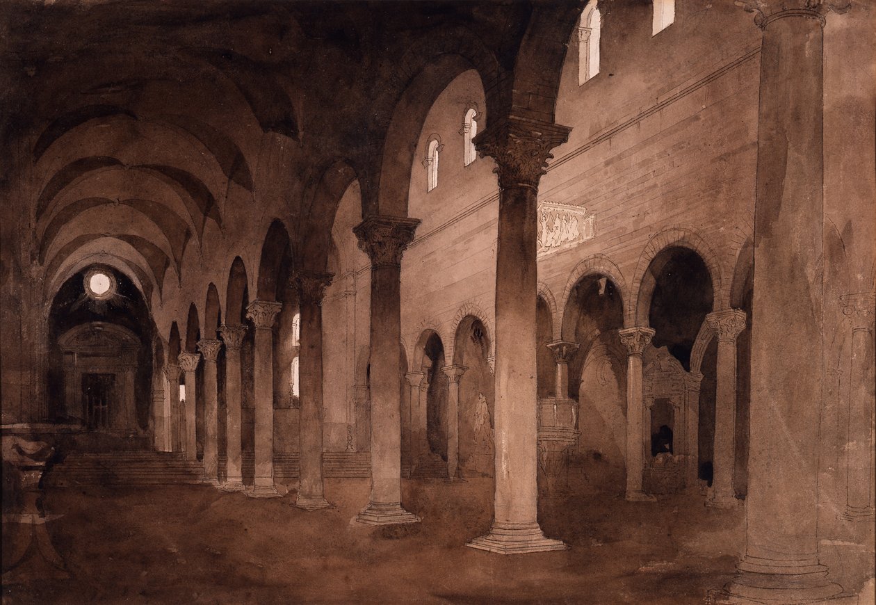 Interior of San Frediano, Lucca by John Ruskin