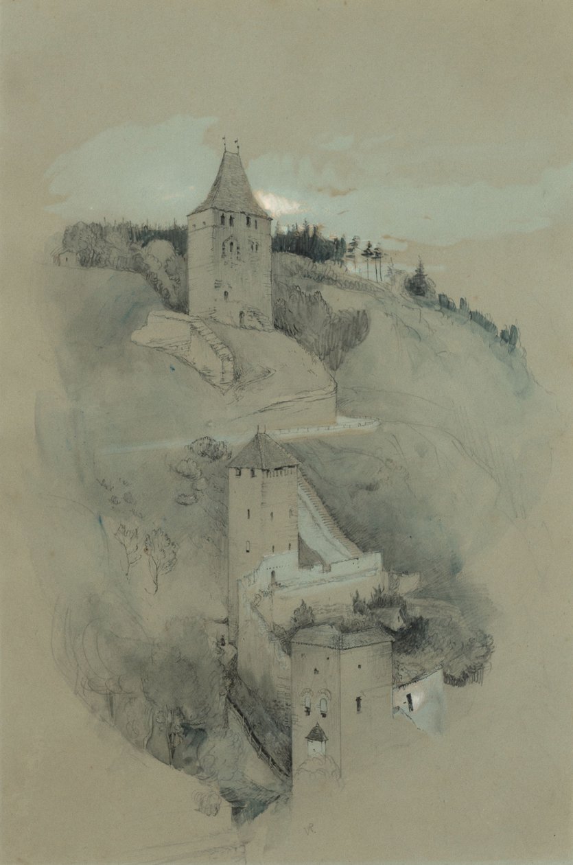 The Towers of Fribourg, Switzerland by John Ruskin