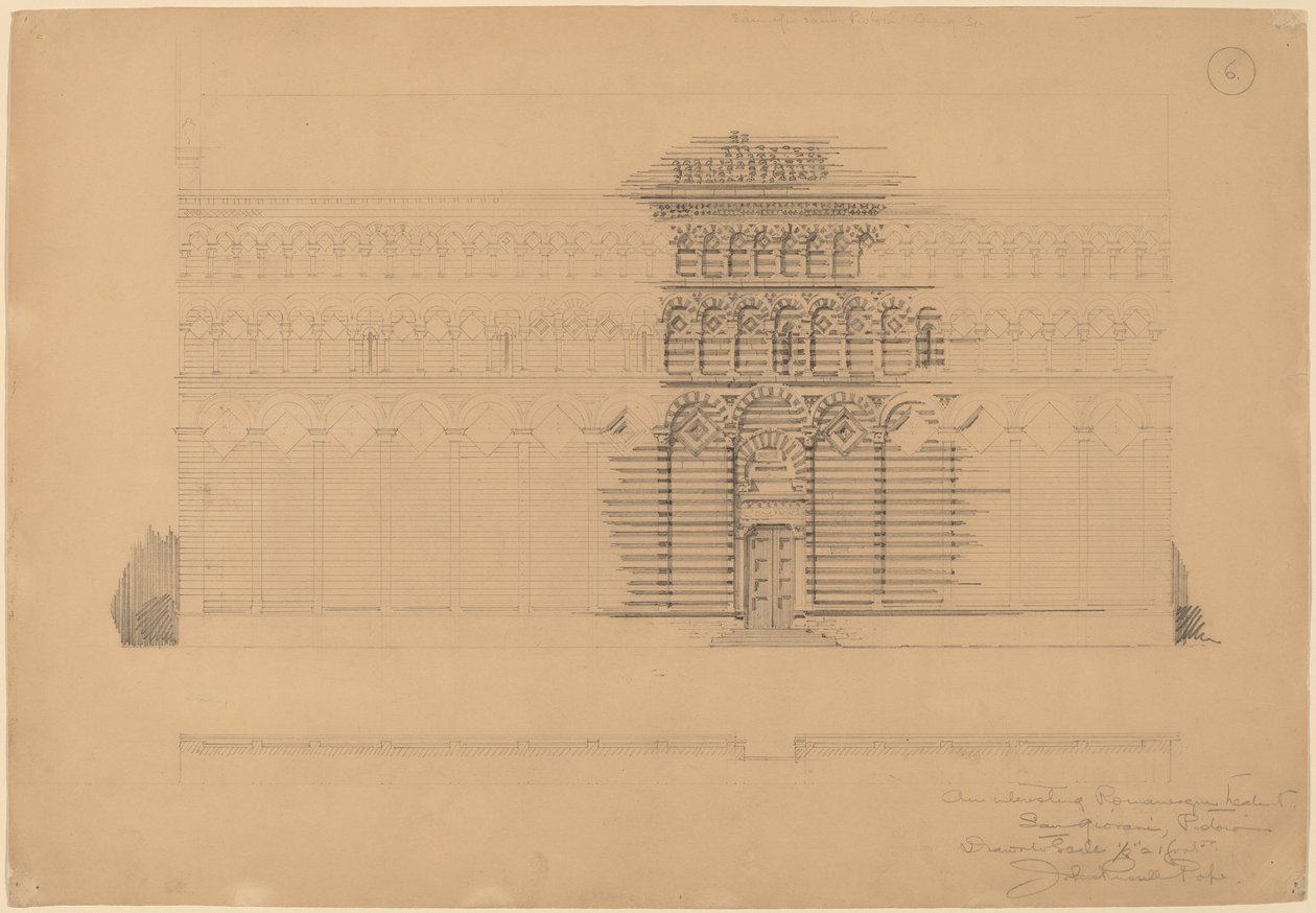 An Interesting Romanesque Treatment, San Giovanni, Pistoia by John Russell Pope