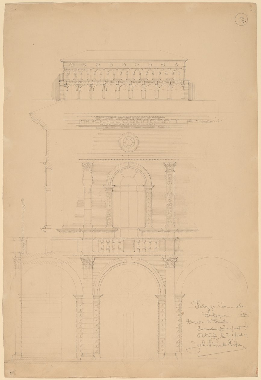 Palazzo Communale, Bologna by John Russell Pope