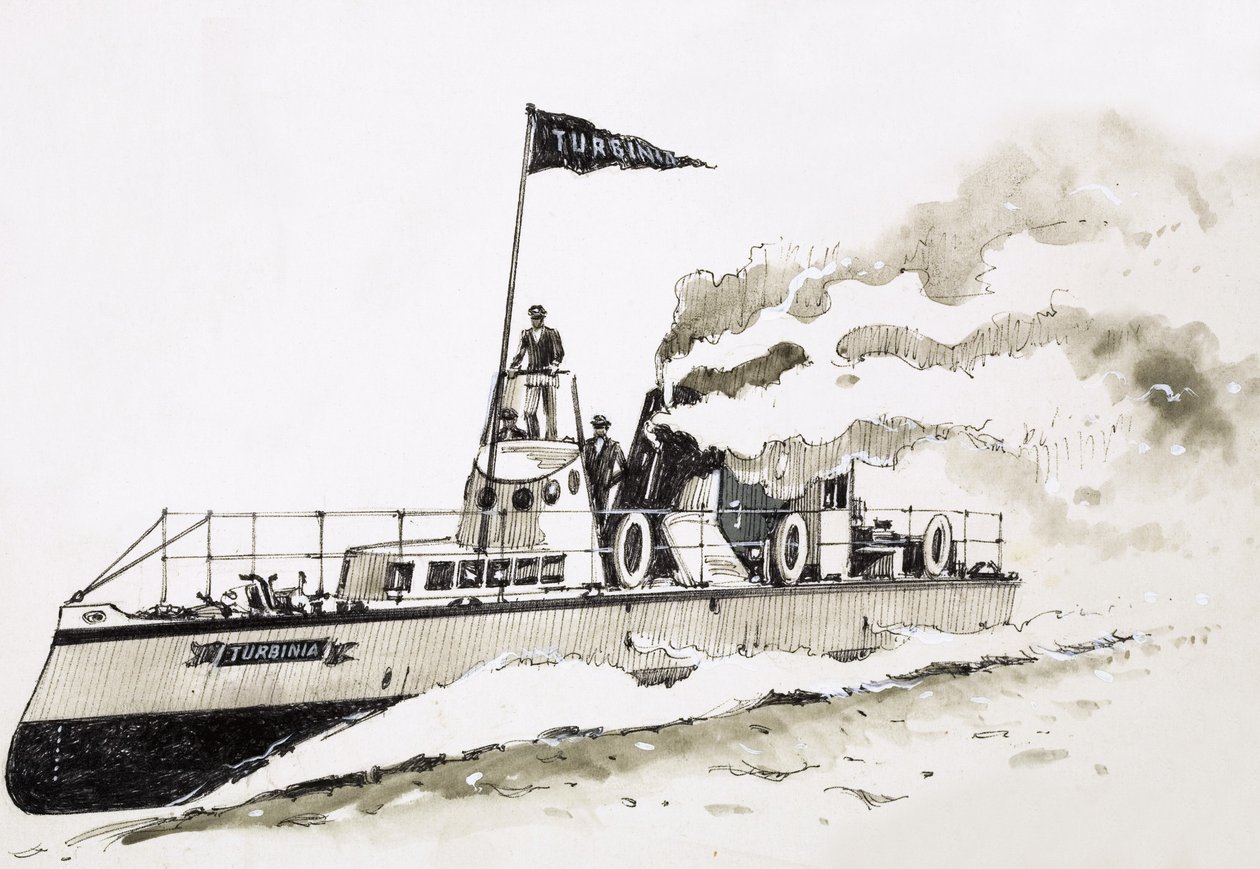 Turbinia, steam-powered ship by John S. Smith