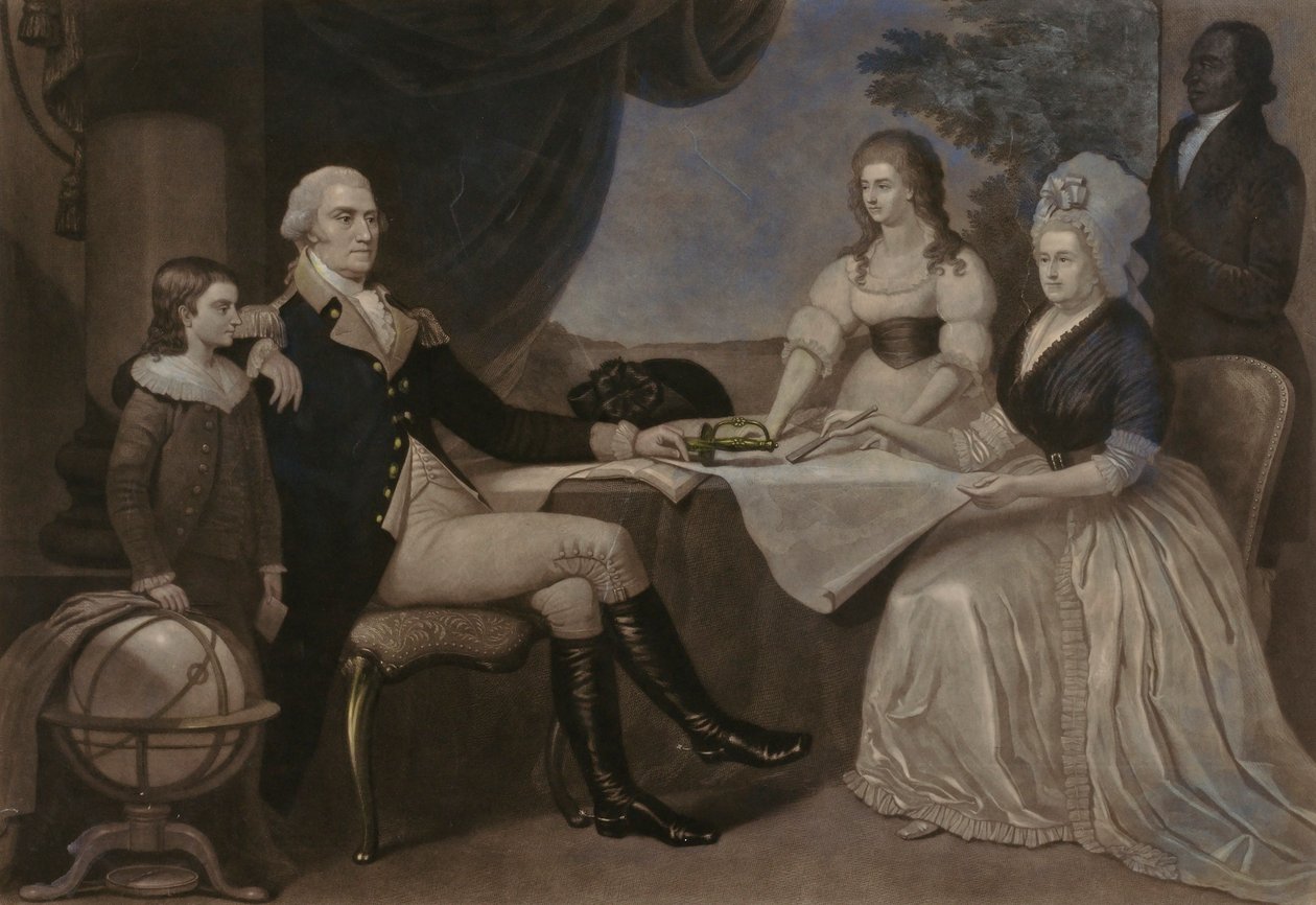 George Washington and His Family by John Sartain