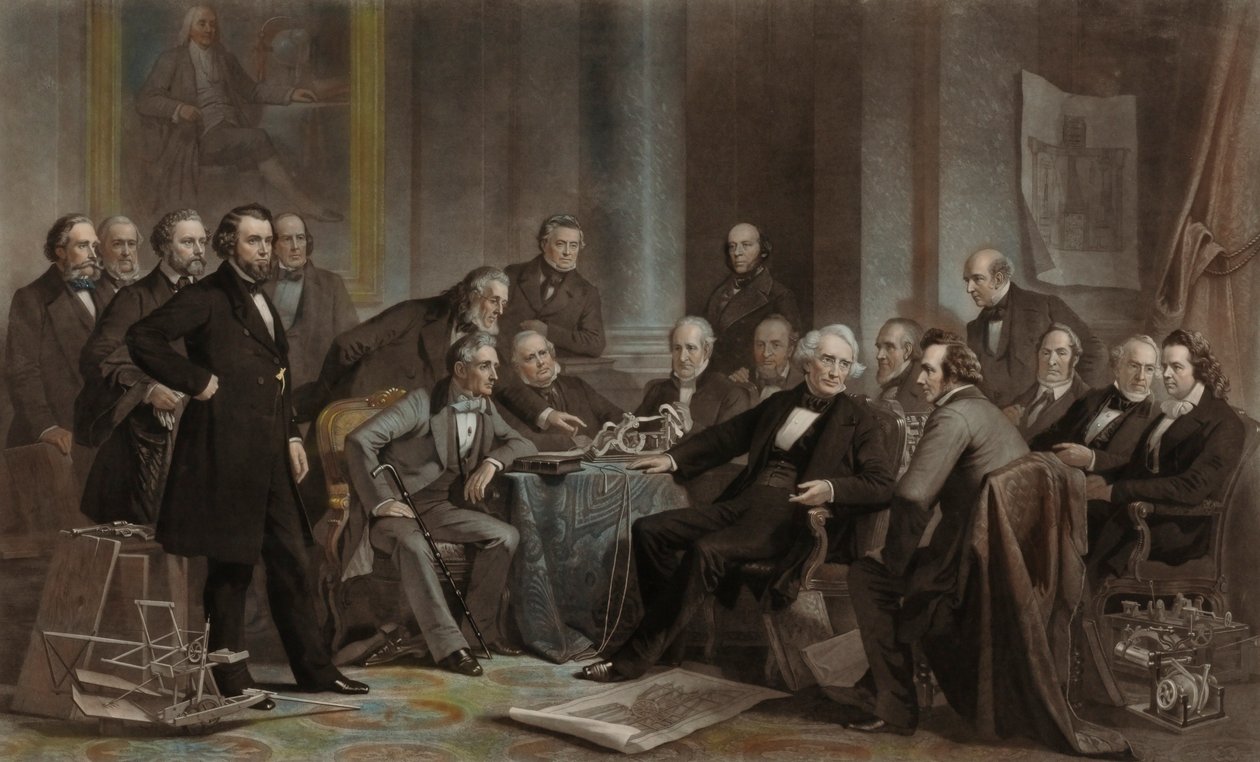 Men of Progress and Invention (At Cooper Union, 1857) by John Sartain