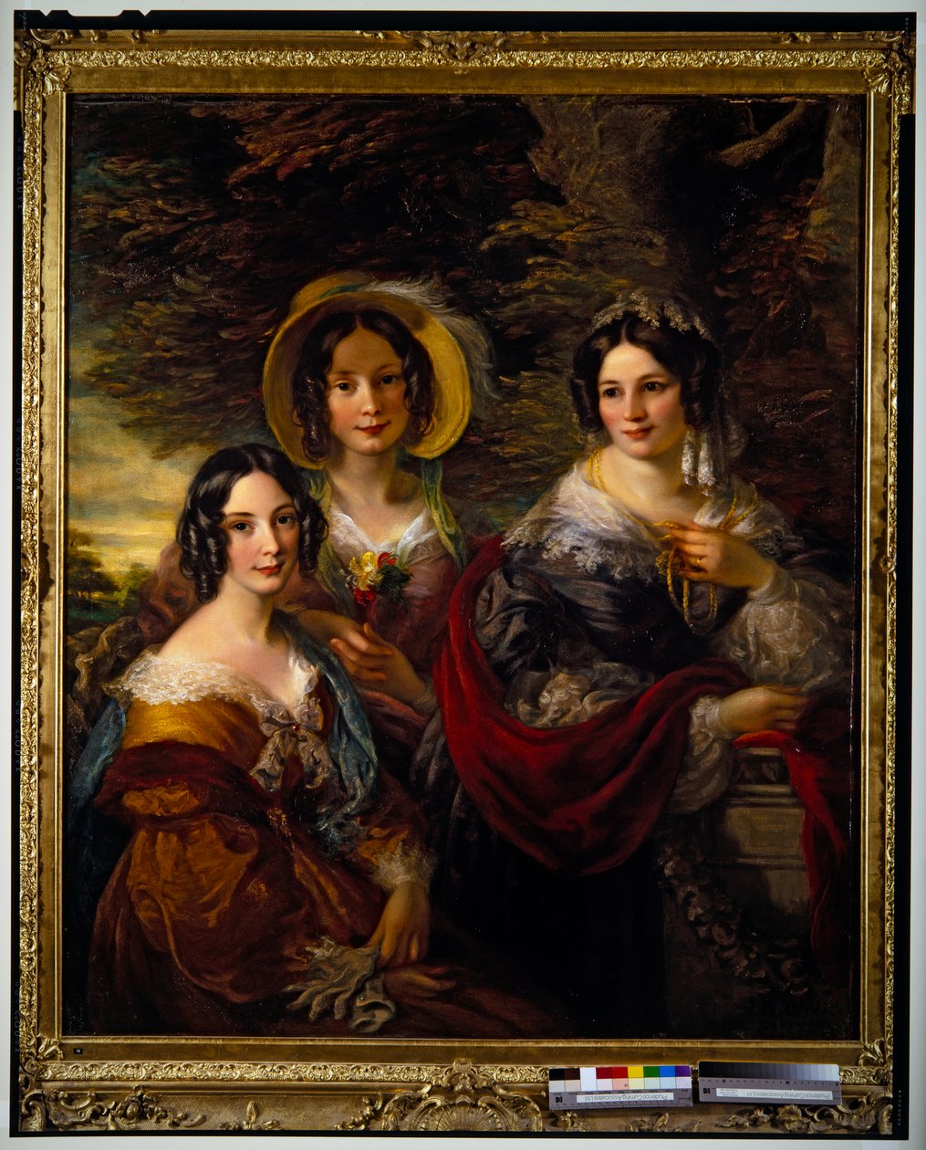 Portrait of Frances, Charlotte & Catherine Voules by John Scarlett Davis