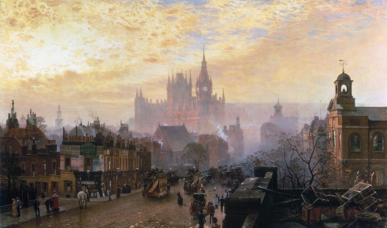 From Pentonville Road Looking West: Evening by John Scorrer O