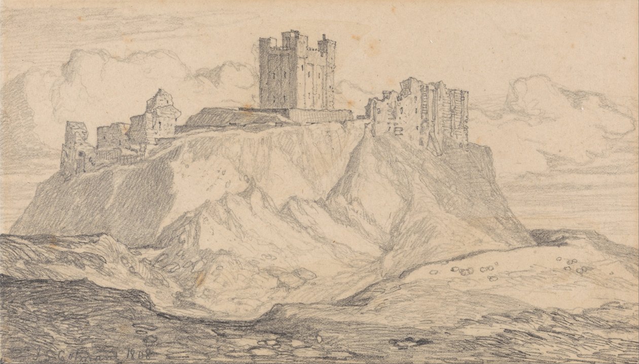 Bamborough Castle, Northumberland by John Sell Cotman