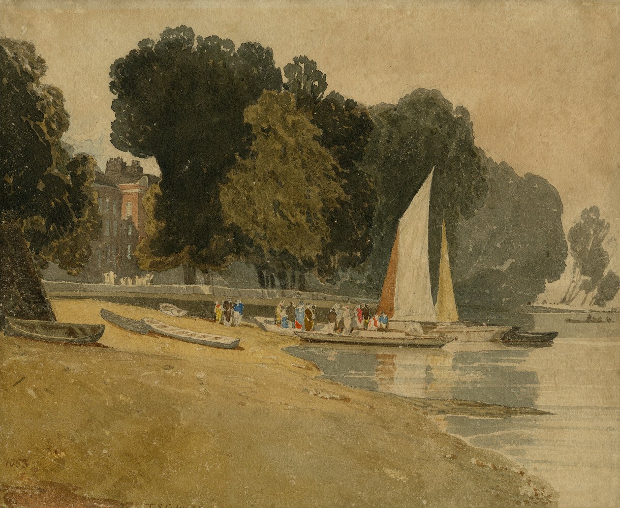 Cheyne Walk, London, c.1809-10 by John Sell Cotman