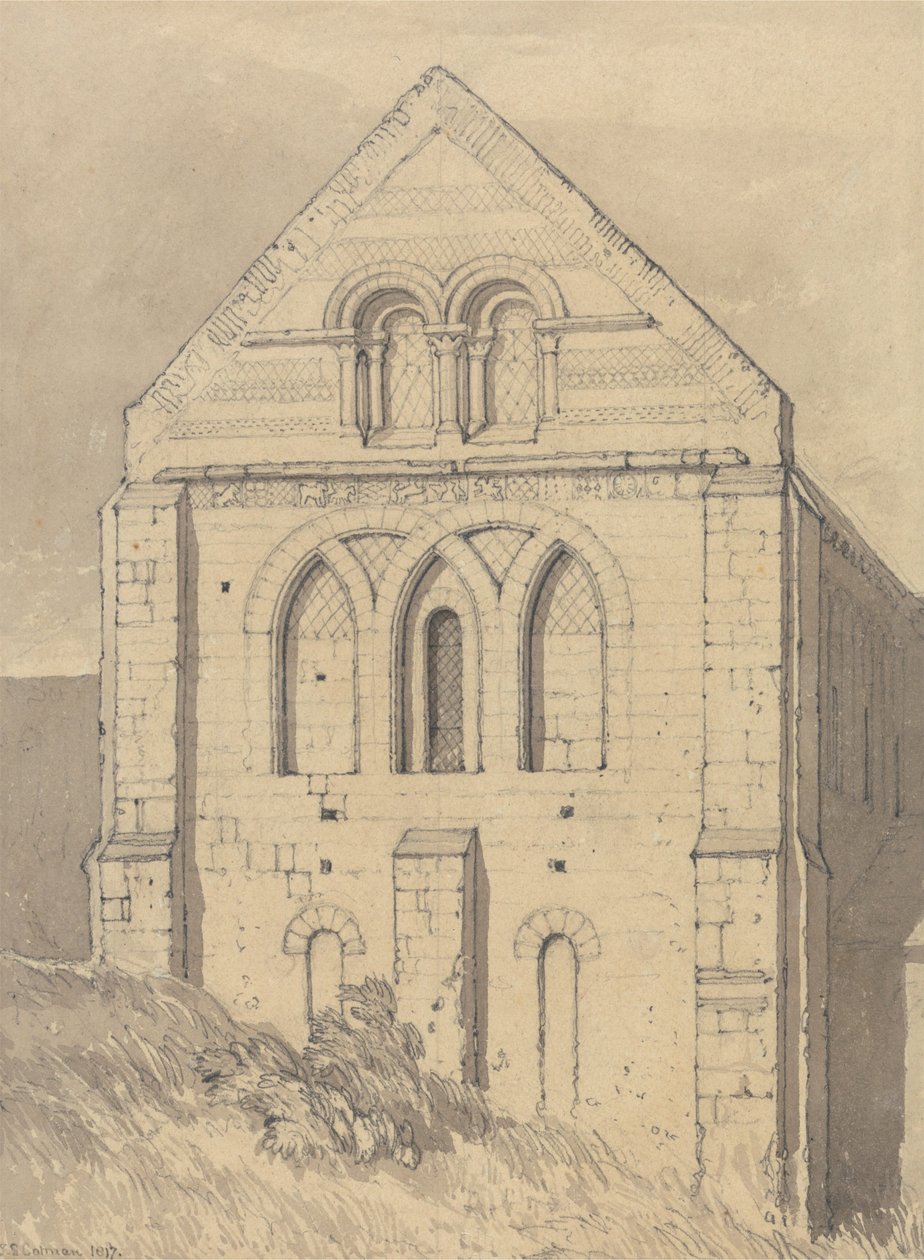 Church of Graville near Havre de Grace, Normandy: End of the North Transept by John Sell Cotman