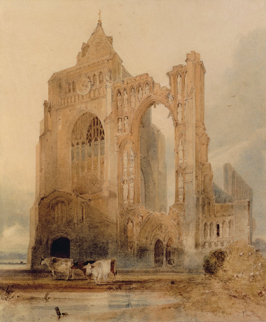 Croyland Abbey, Crowland by John Sell Cotman