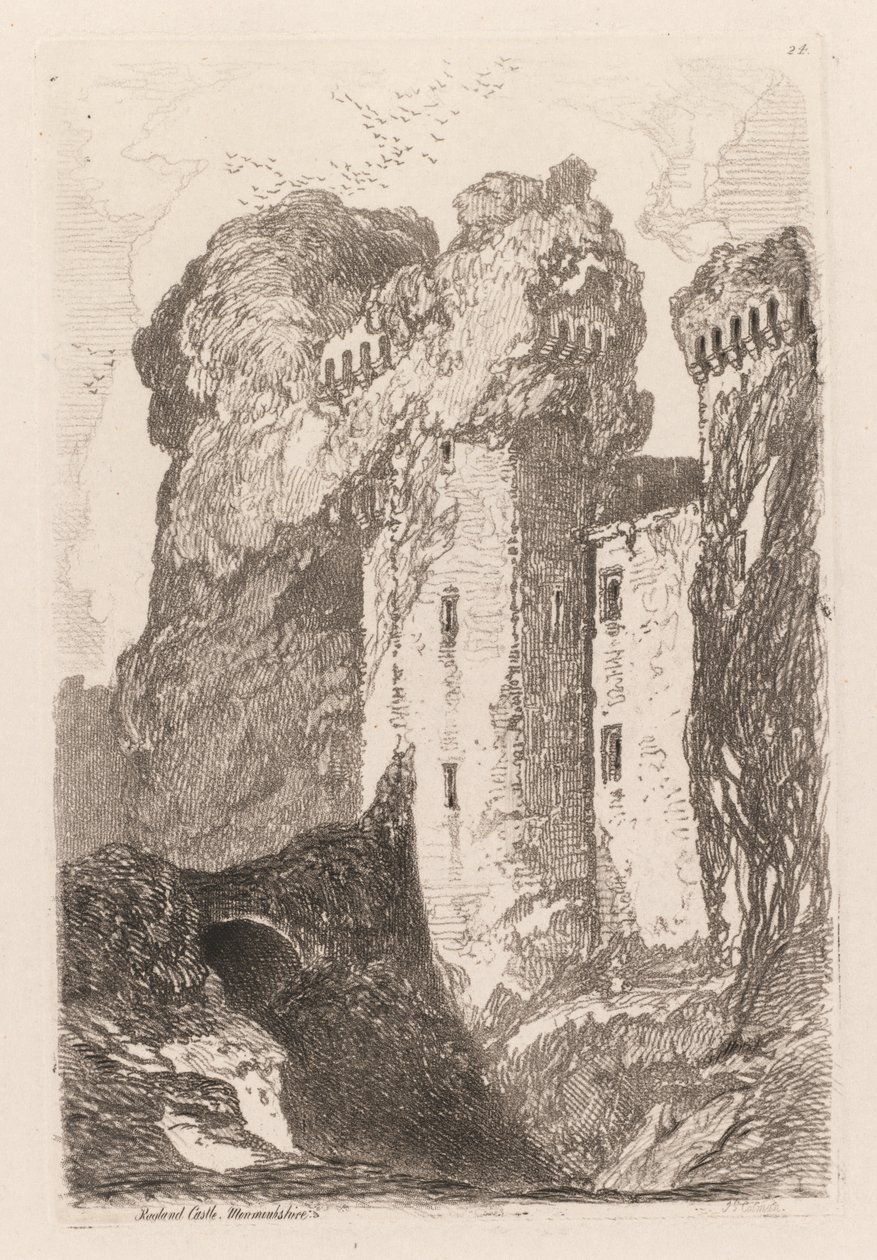 Liber Studiorium: Ragland Castle, Monmouthshire, 1838 by John Sell Cotman