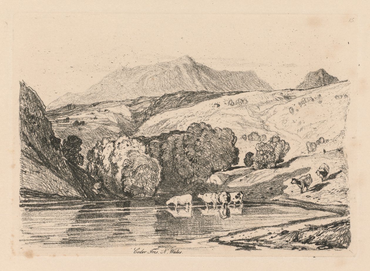 Liber Studiorum: Plate 15, Cader Iris, North Wales, 1838 by John Sell Cotman