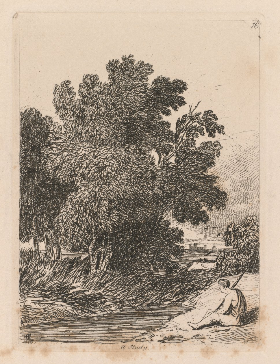 Liber Studiorum: Plate 16, A Study by John Sell Cotman