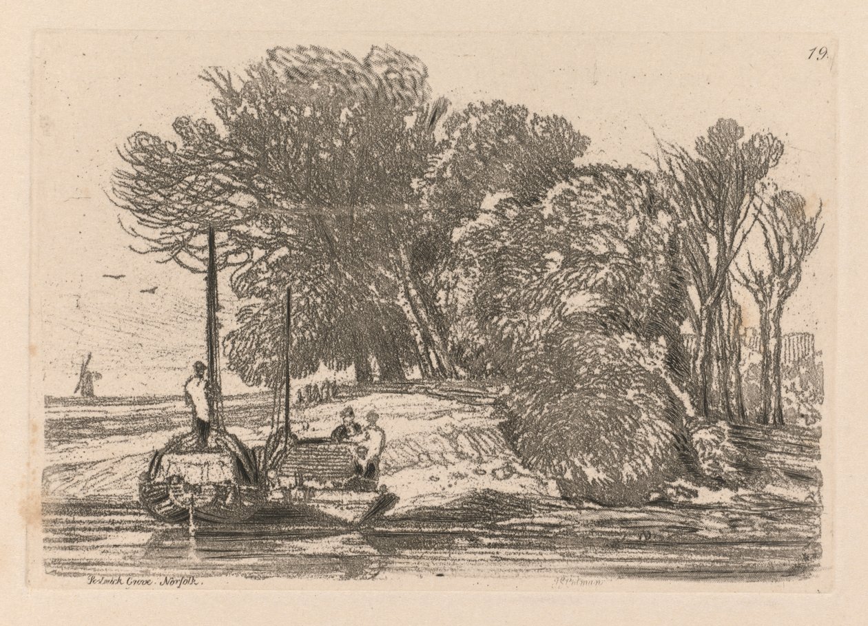 Liber Studiorum: Plate 19, Postwick Grove, Norfolk by John Sell Cotman