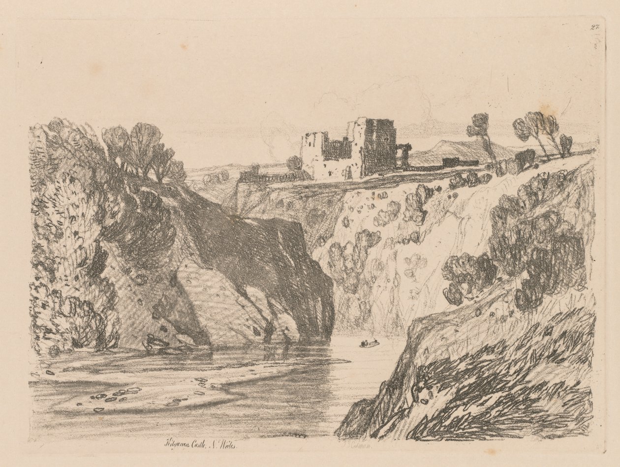 Liber Studiorum: Plate 27, Kilgarren Castle, N. Wales by John Sell Cotman