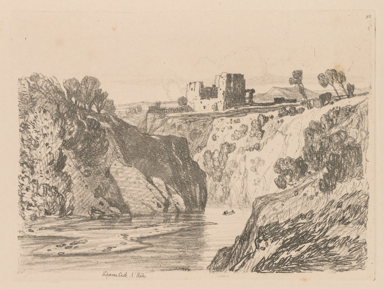 Liber Studiorum: Plate 27, Kilgarren Castle, N. Wales, 1838 by John Sell Cotman