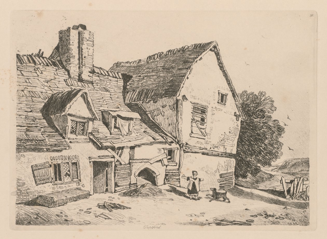Liber Studiorum: Plate 38, View at Deptford by John Sell Cotman