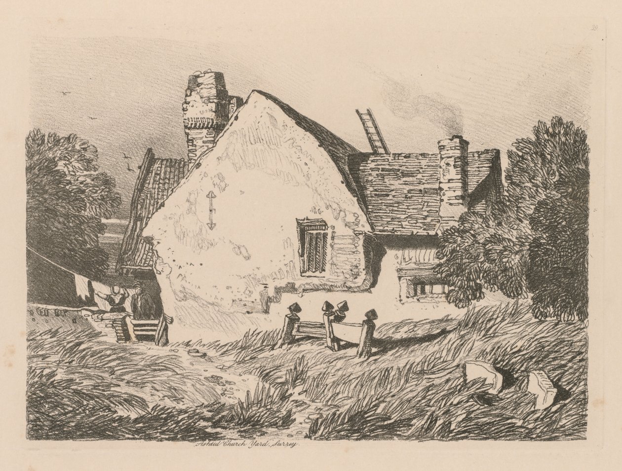 Liber Studiorum: Plate 39, View at Ashdted, Surrey by John Sell Cotman