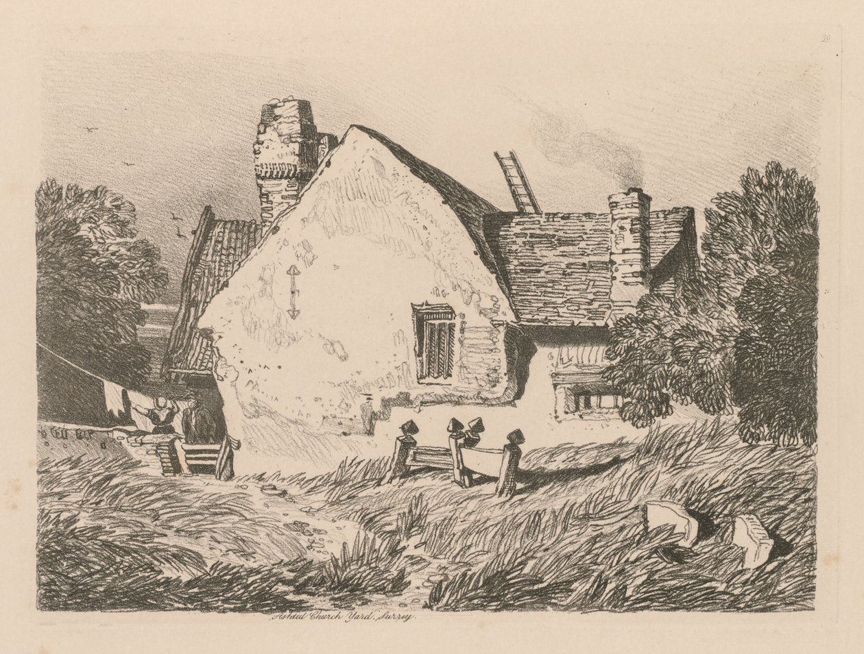 Liber Studiorum: Plate 39, View at Ashdted, Surrey by John Sell Cotman