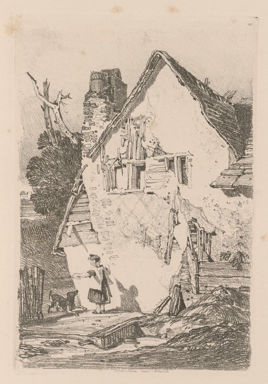Liber Studiorum: Plate 40, Lakenham, Near Norwich by John Sell Cotman