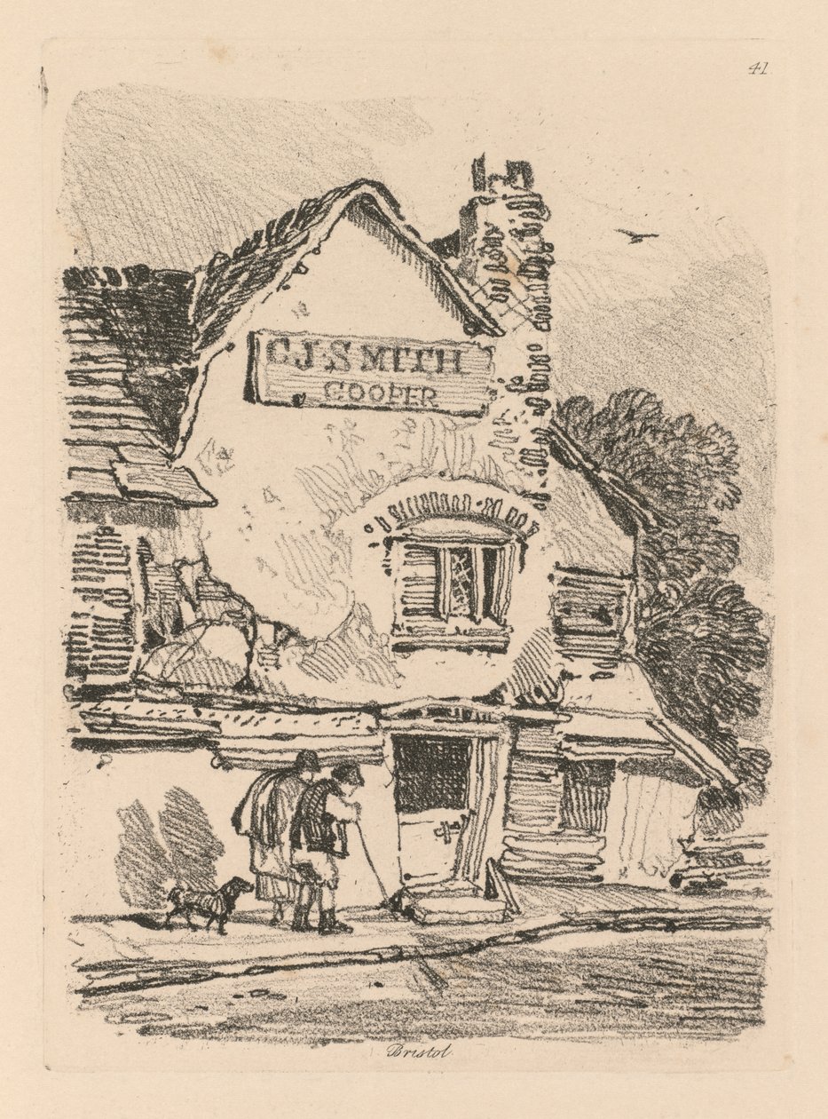Liber Studiorum: Plate 41, House at Bristol by John Sell Cotman