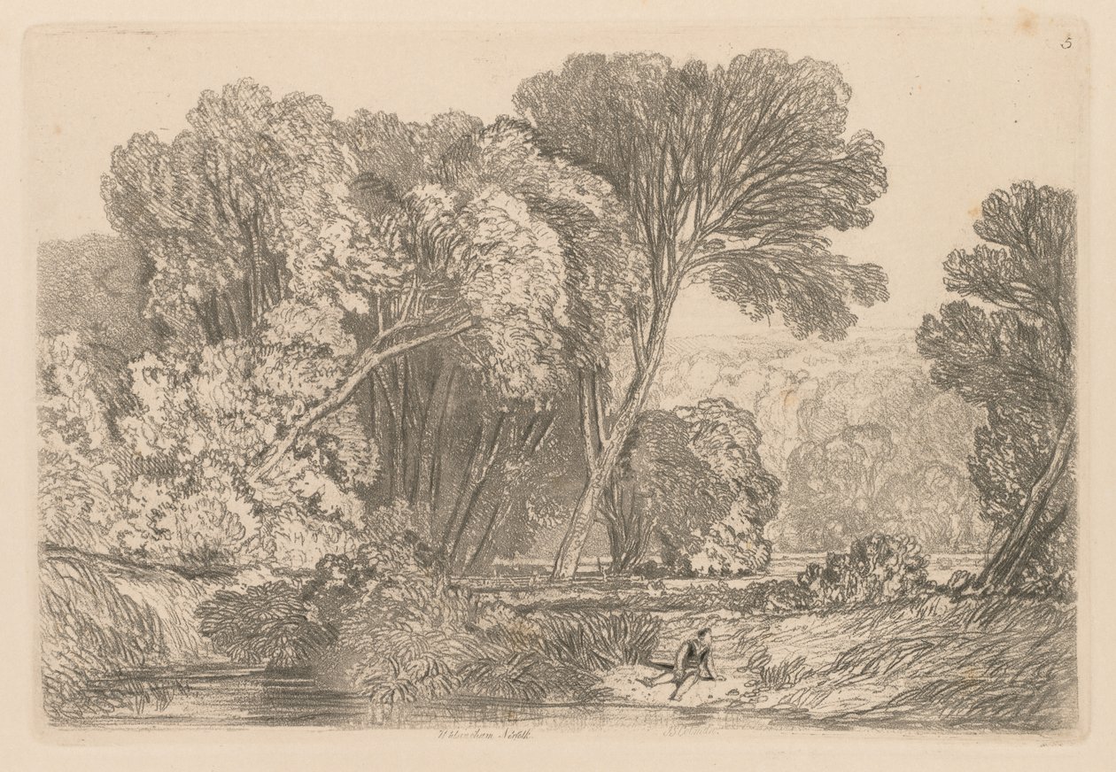 Liber Studiorum: Plate 5, Walsingham, Norfolk by John Sell Cotman