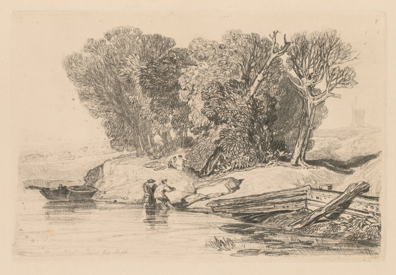 Liber Studiorum: Plate 7, Postwick Grove, Norfolk by John Sell Cotman