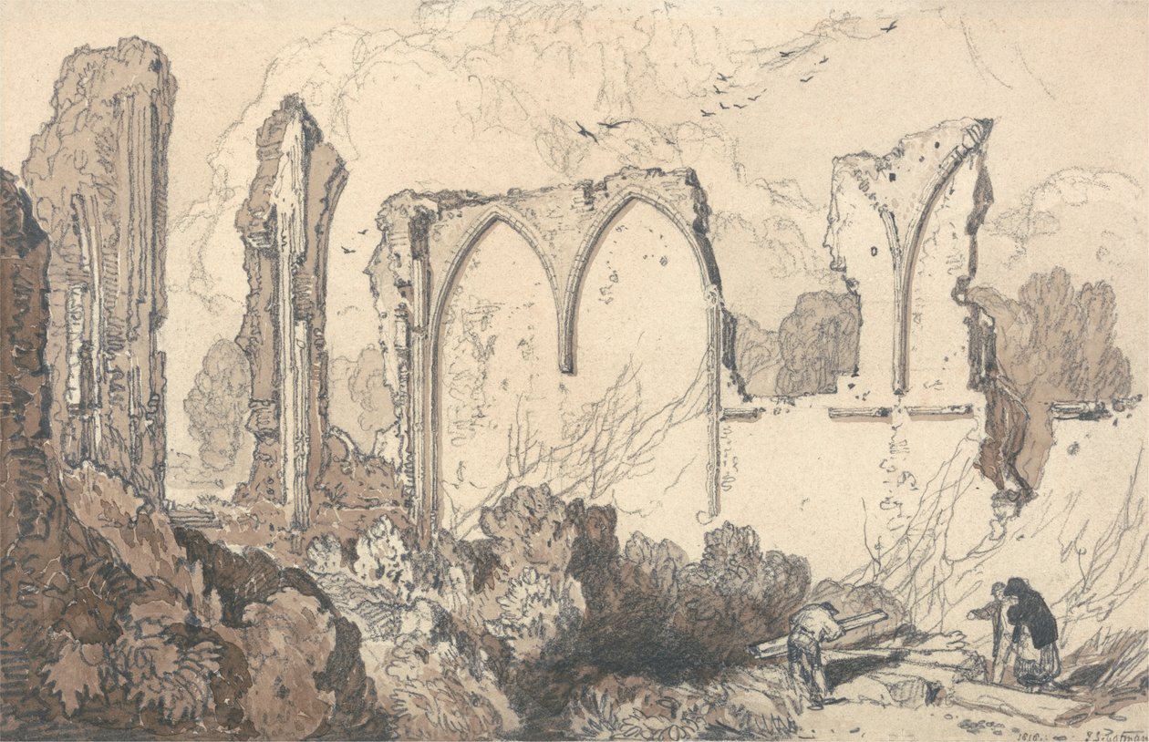 Ruin behind the Free School, Thetford, Suffolk by John Sell Cotman
