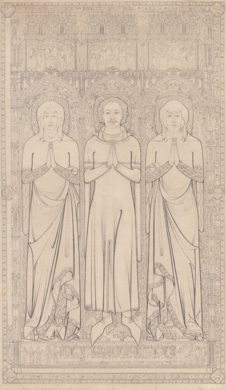 The Sepulchral Brass of Robert Braunche and His Two Wives in Saint Margaret