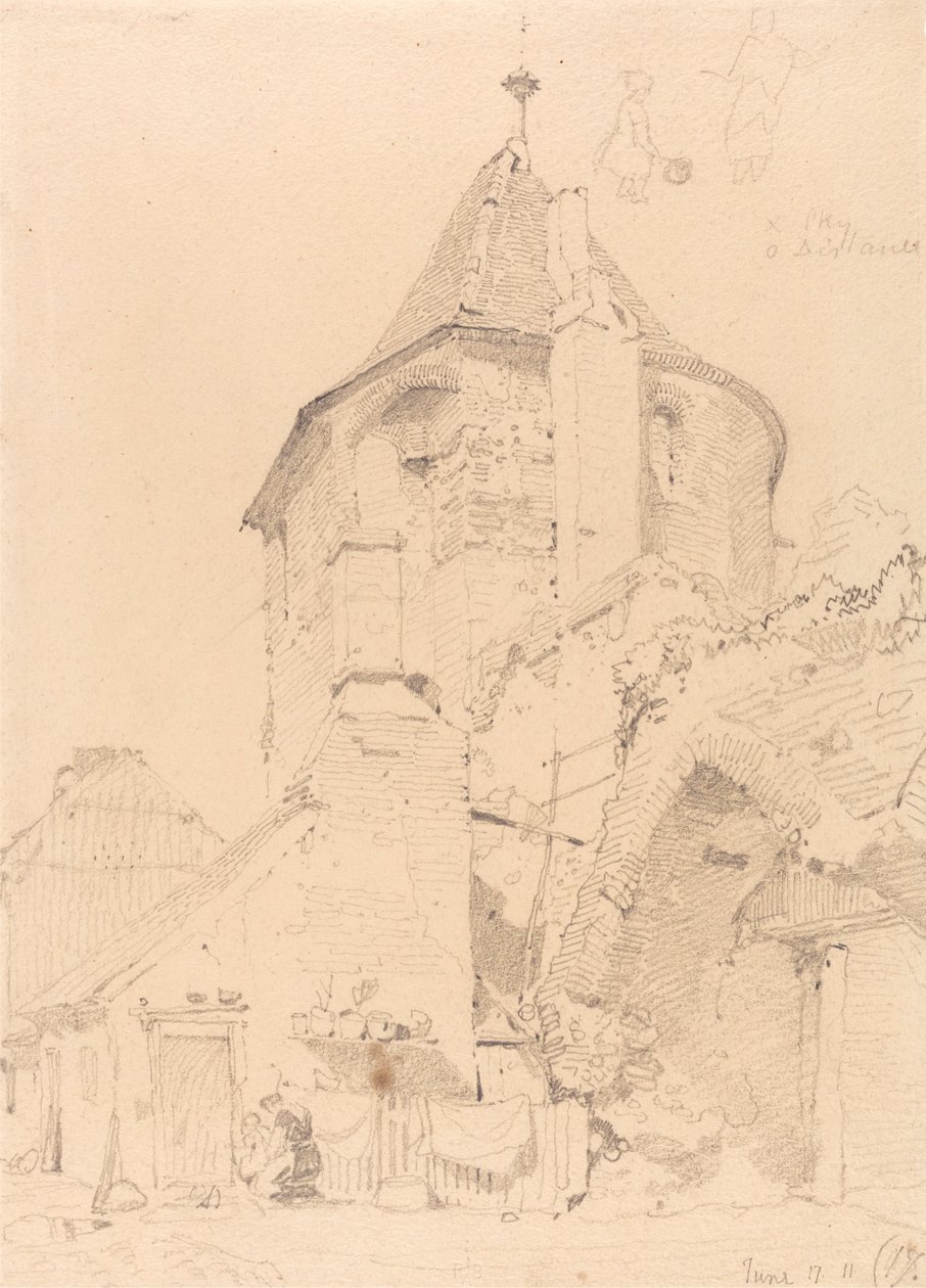 Yarmouth, the North-west Tower by John Sell Cotman