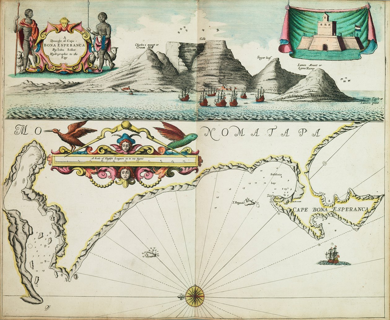 A chart of Guinea describing the sea coast from Cape de Verde to Cape Bona Esperanca by John Seller