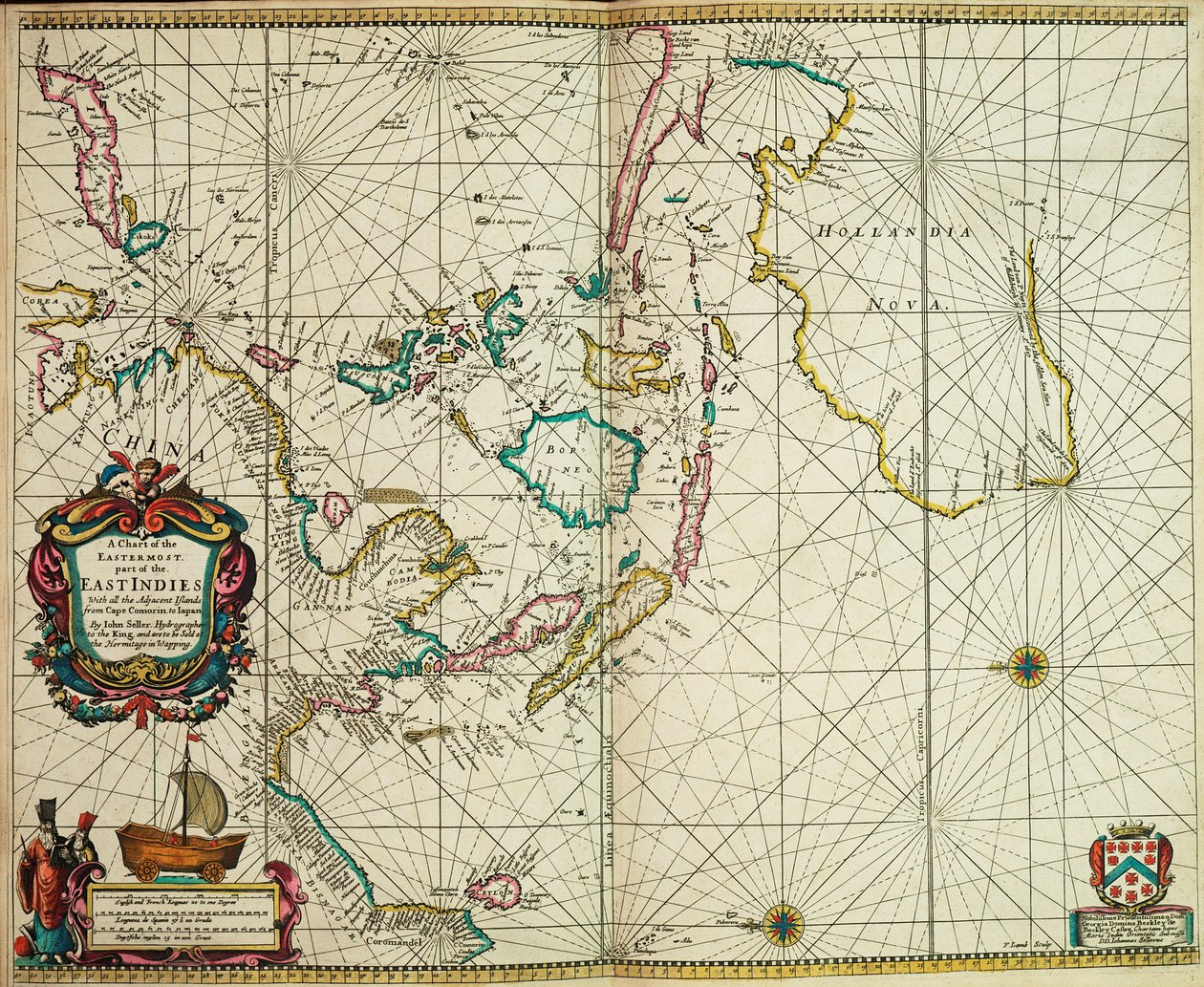 A chart of the easternmost part of the East Indies with all the adjacent islands from Cape Comorin to Japan by John Seller