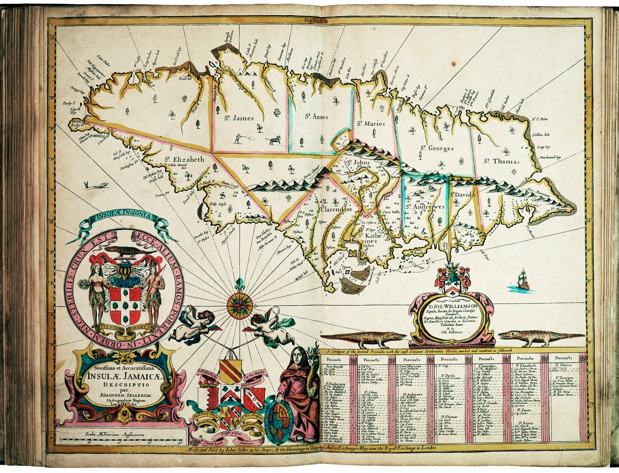 The Last and Most Accurate Description of Jamaica by John Seller