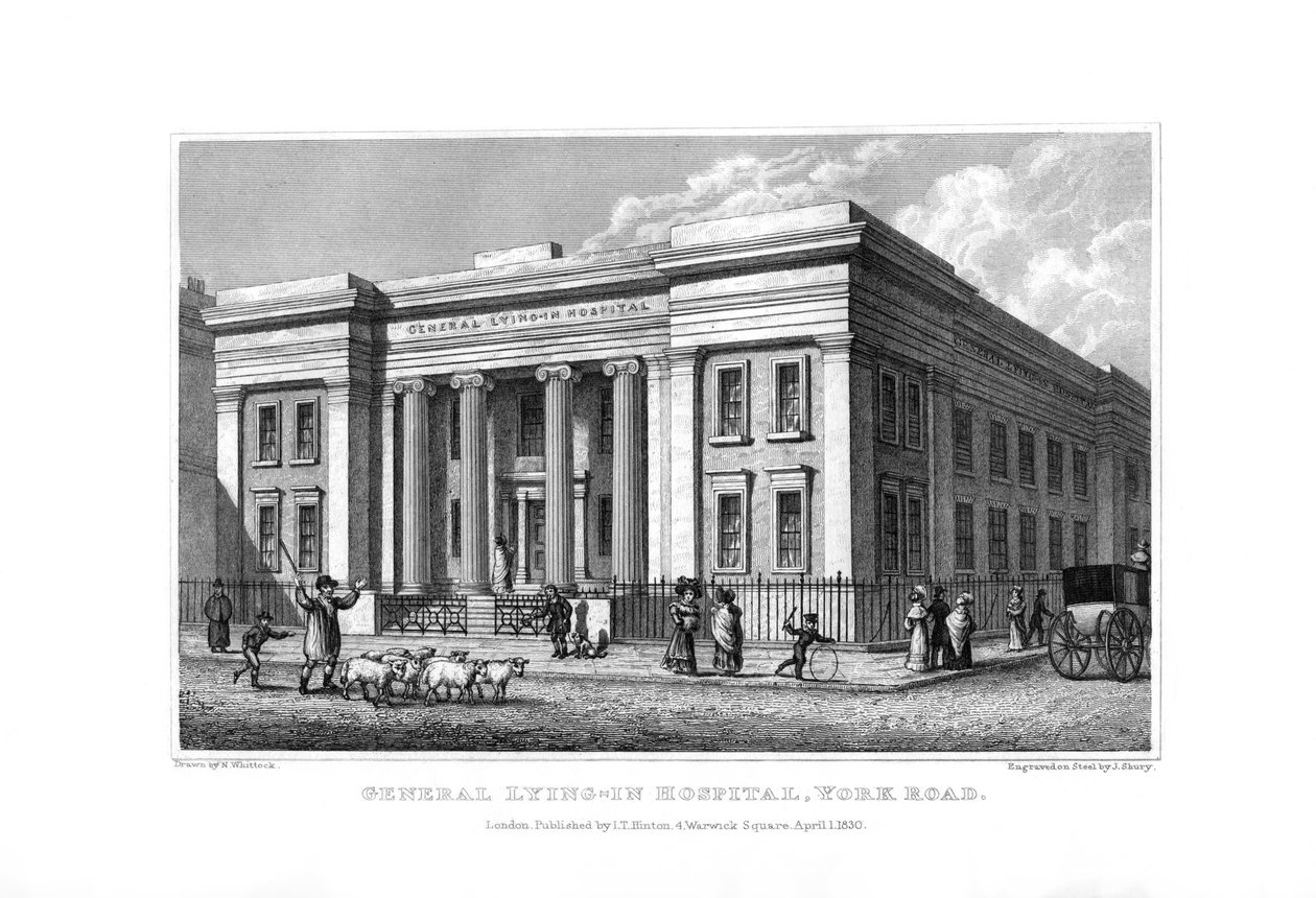 General Lying-in Hospital, York Road, Lambeth, London by John Shury