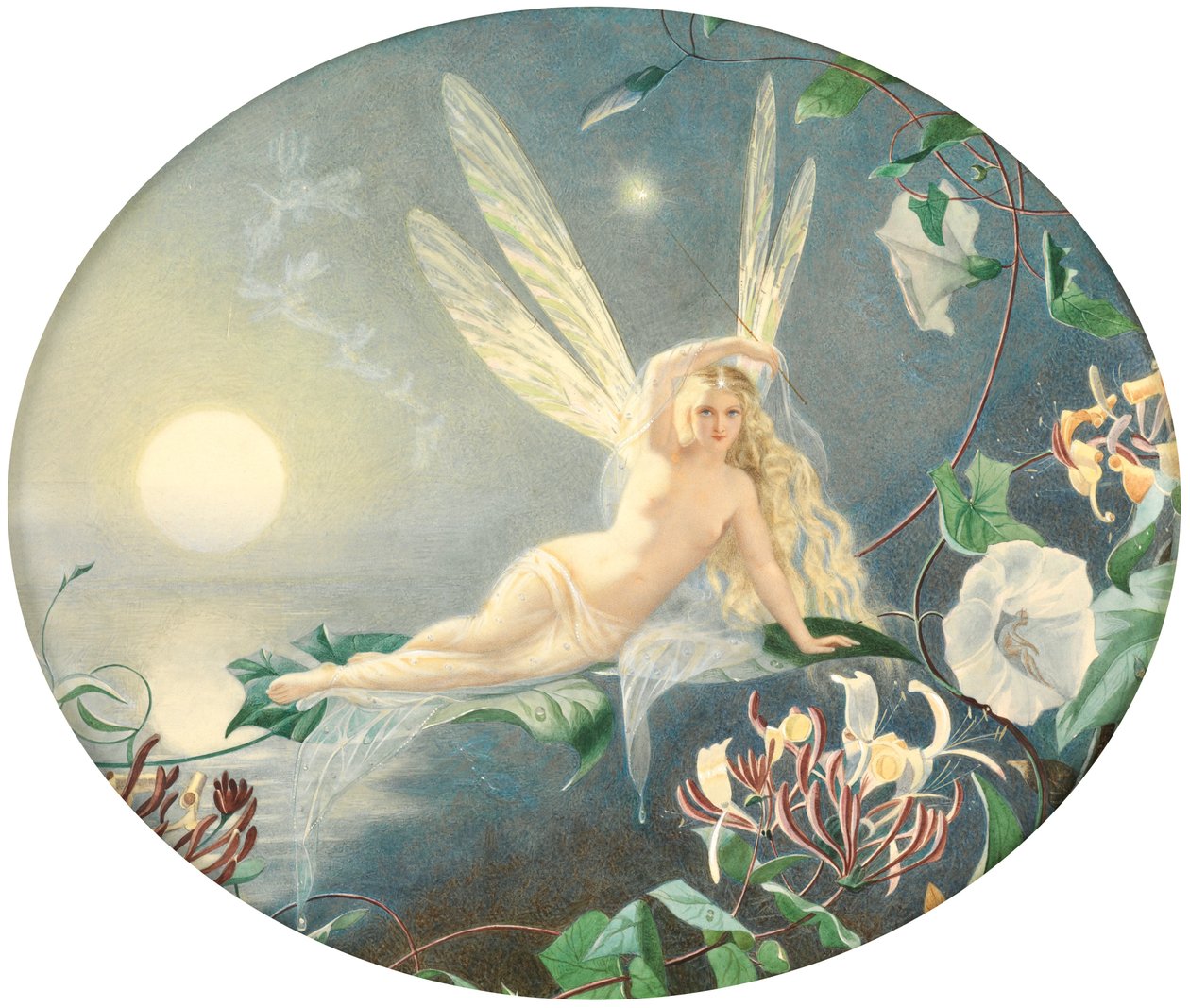 Fairy Resting on a Leaf, c.1860 by John Simmons
