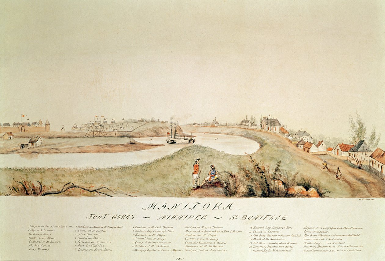 Manitoba, Showing a Hudson Bay Company Trading Station, 1871 by John Simpson