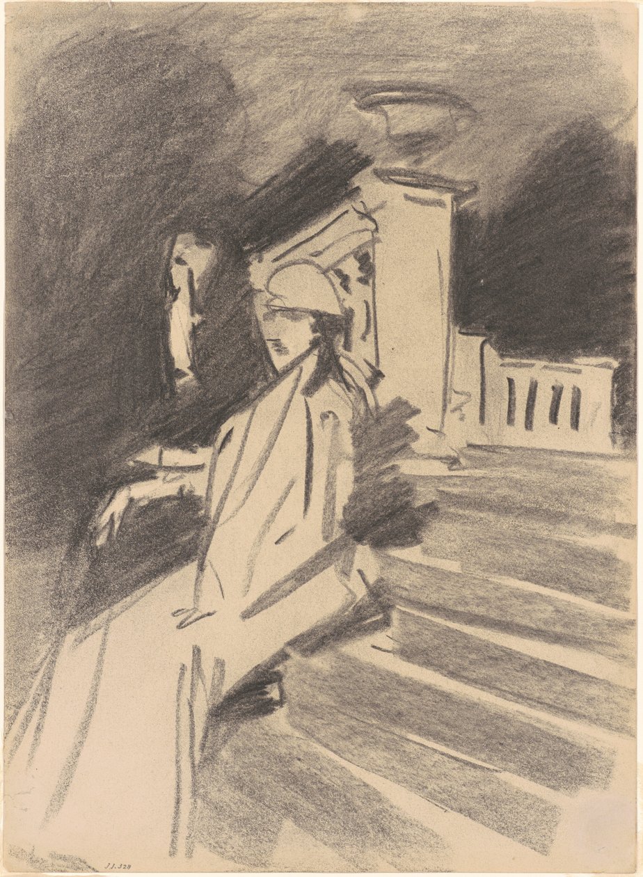 By the Fountain, Villa Torlonia, Frascati, Italy by John Singer Sargent